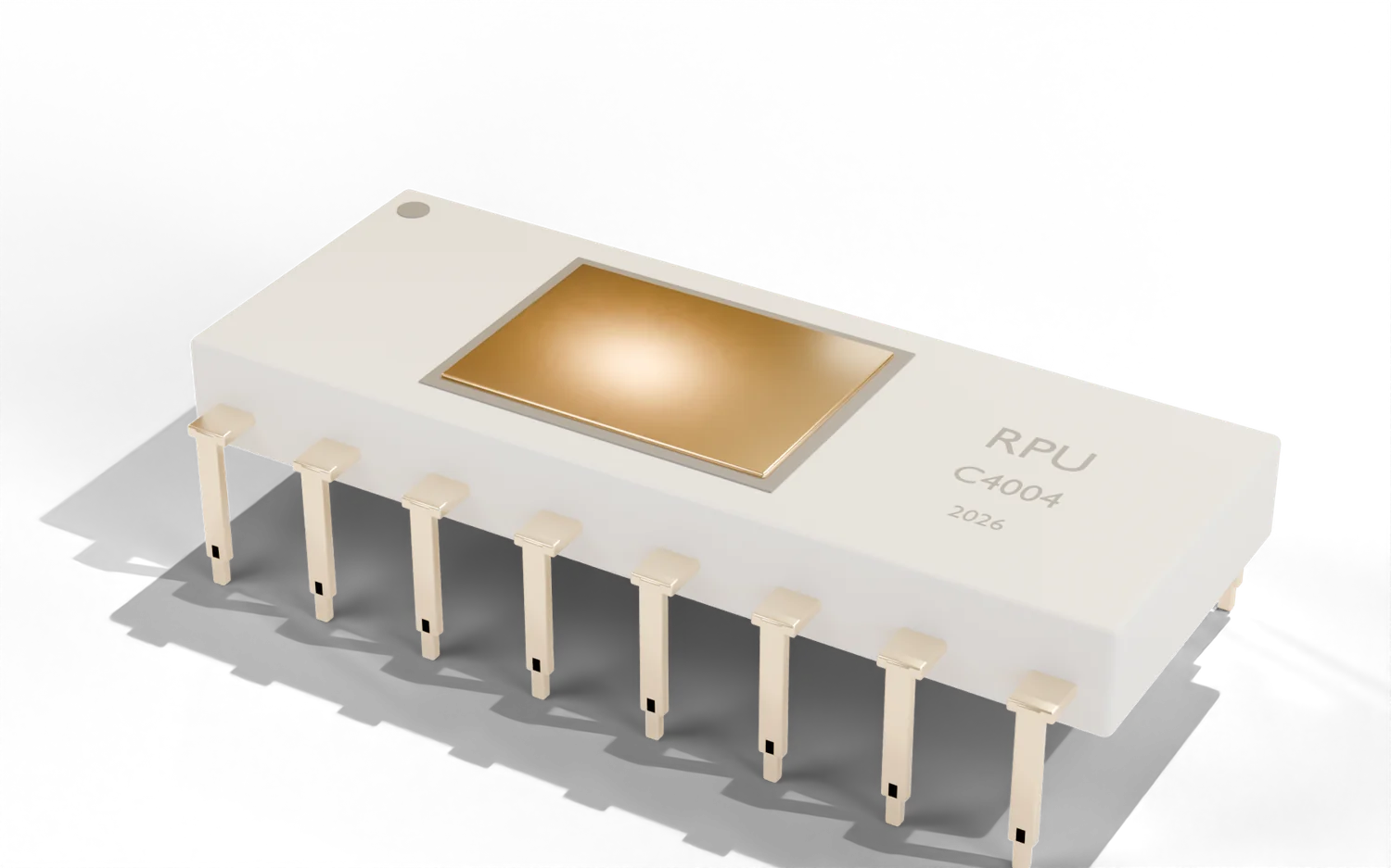 RPU C4004 in a white ceramic 16-pin package with a gold lid